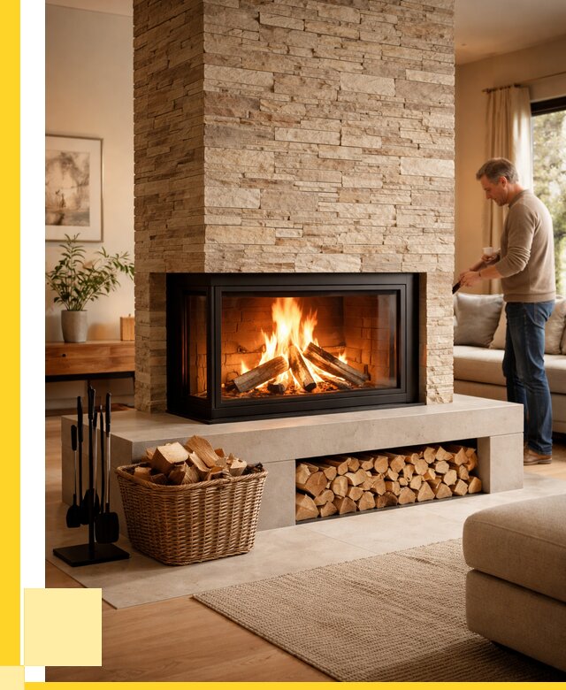 Дровяной камин под ключ в Зеленокумске от 203640 р. | ЭриданЗлм