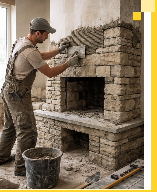 Строительство каминов под ключ в Зеленокумске от проектирования до монтажа