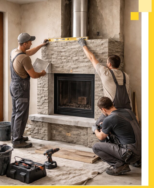 Профессиональный монтаж каминов под ключ в Зеленокумске для дома