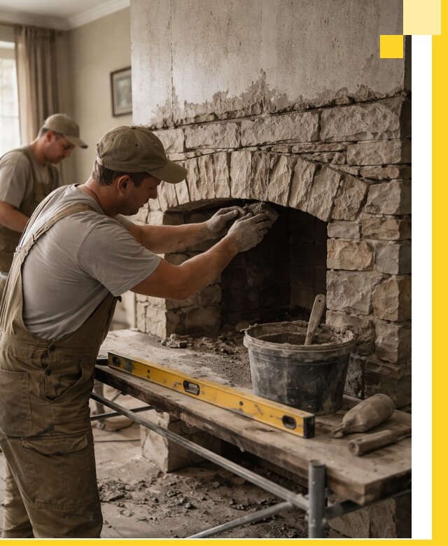 Изготовление каминов под ключ в Зеленокумске, монтаж и отделка