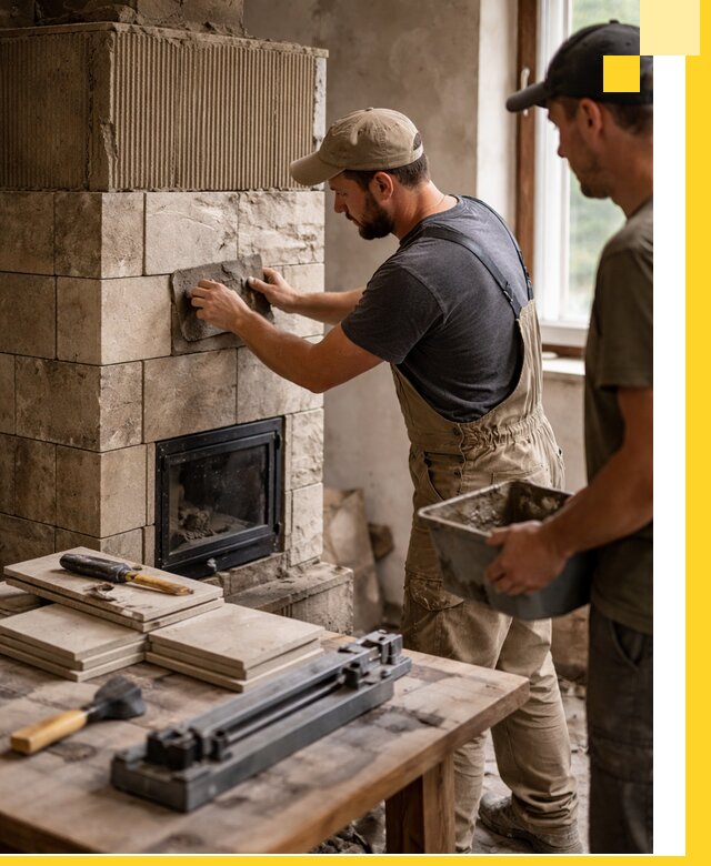 Профессиональная облицовка печей в Зеленокумске: керамика и камень