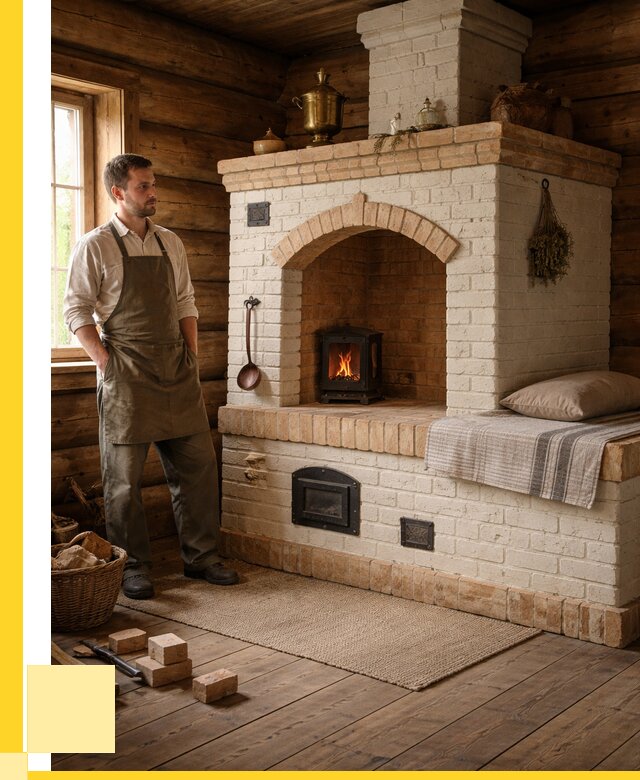 Русские печи с лежанкой под ключ в Зеленокумске от 152730 р. ЭриданЗлм