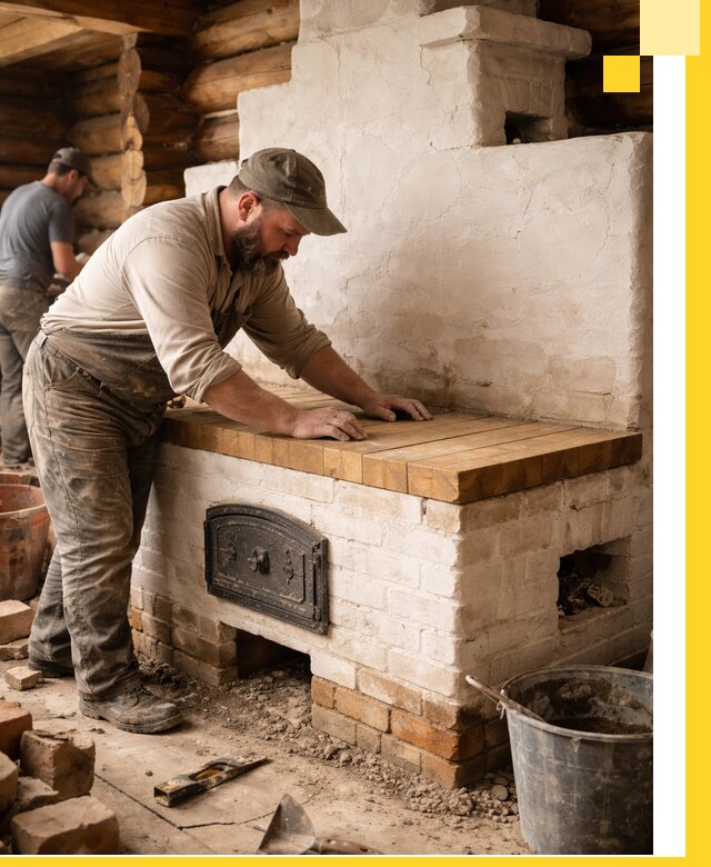 Проектирование и установка русской печи с лежанкой в Зеленокумске