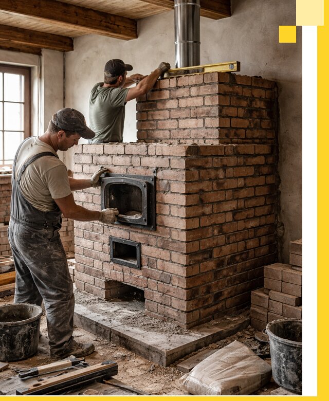 Печи для загородного дома под ключ в Зеленокумске — монтаж и сервис