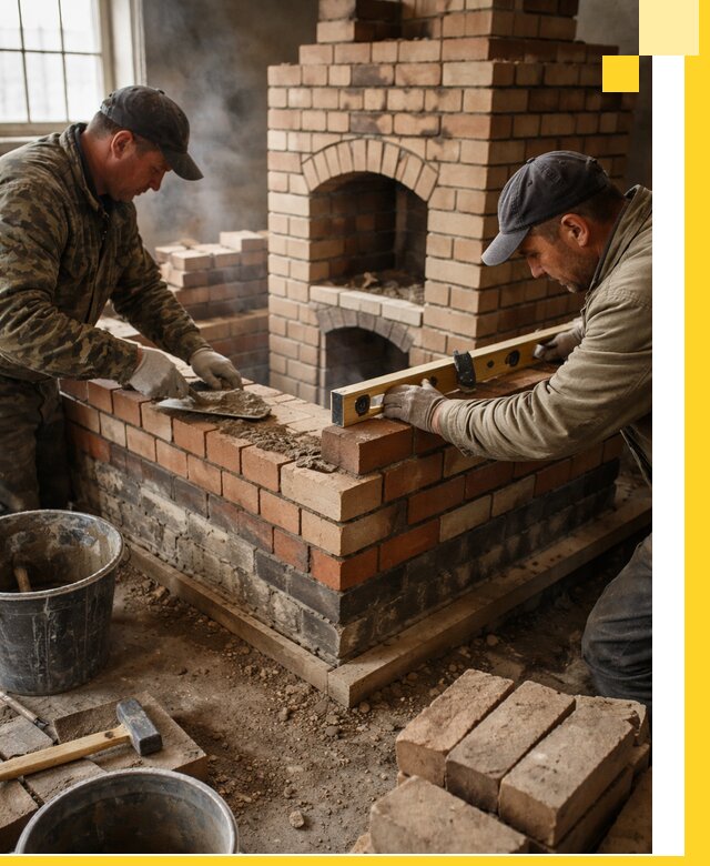 Изготовление и монтаж печей и каминов из кирпича в Зеленокумске