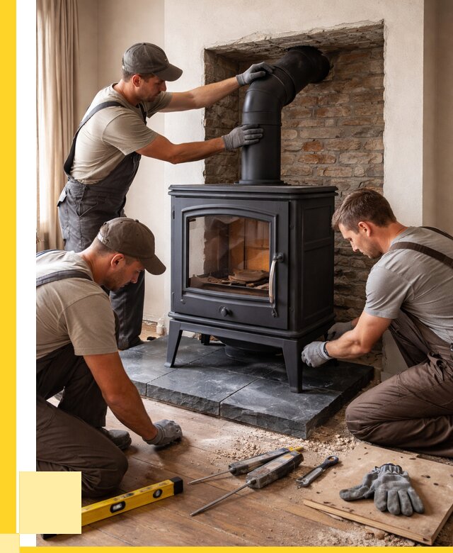 Монтаж печи камина в частном доме в Зеленокумске от 25455 р. | ЭриданЗлм