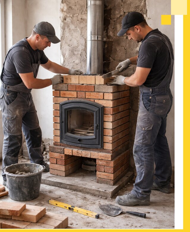 Монтаж печи камина под ключ в Зеленокумске с гарантией и пусконаладкой