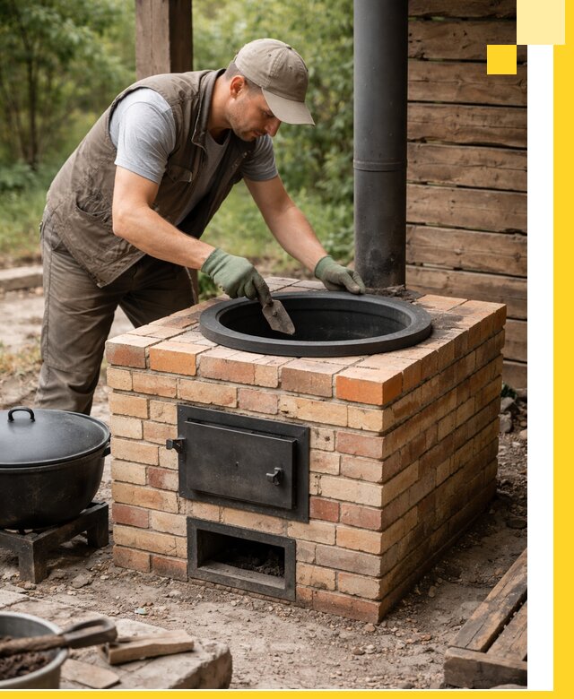 Изготовление и установка печей для казана в Зеленокумске под ключ