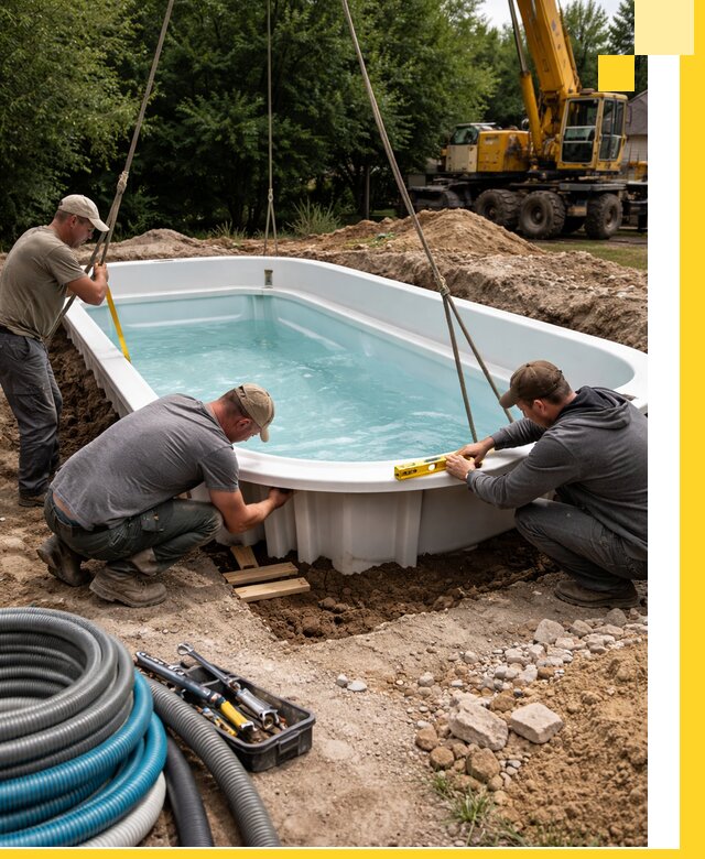 Установка и монтаж композитных бассейнов под ключ в Зеленокумске