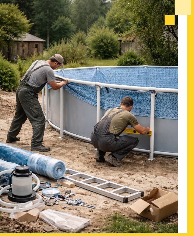 Установка и монтаж каркасных бассейнов в Зеленокумске под ключ