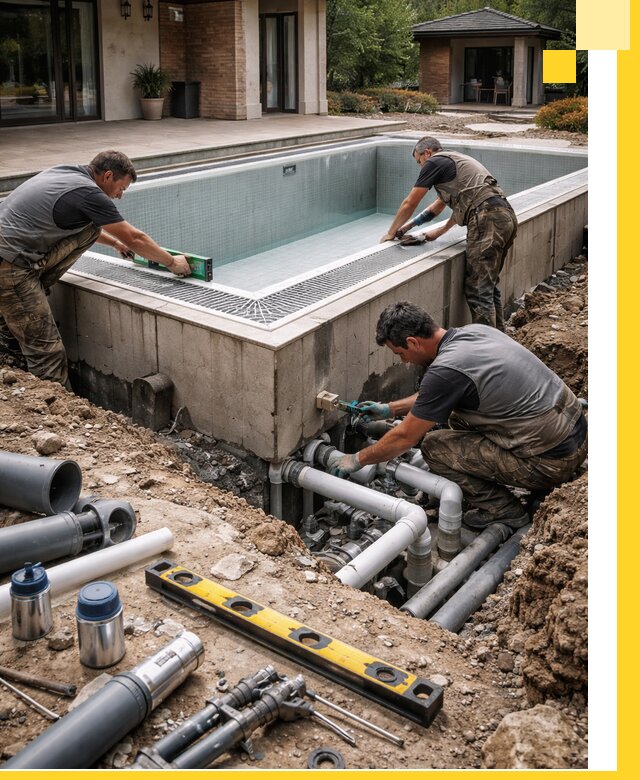 Строительство переливных бассейнов в Зеленокумске под ключ