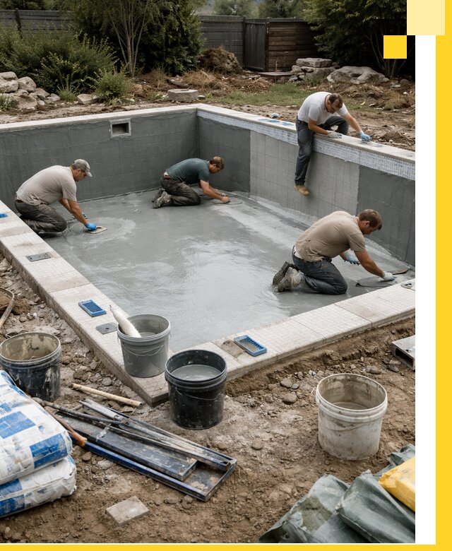 Изготовление и монтаж чаши бассейна под ключ в Зеленокумске