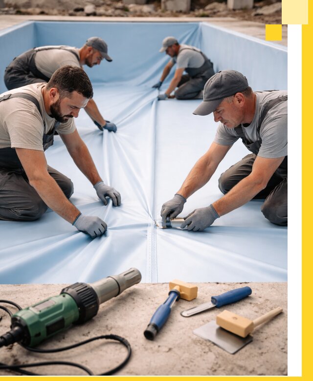 ПВХ пленка для бассейнов с монтажом и гарантией в Зеленокумске