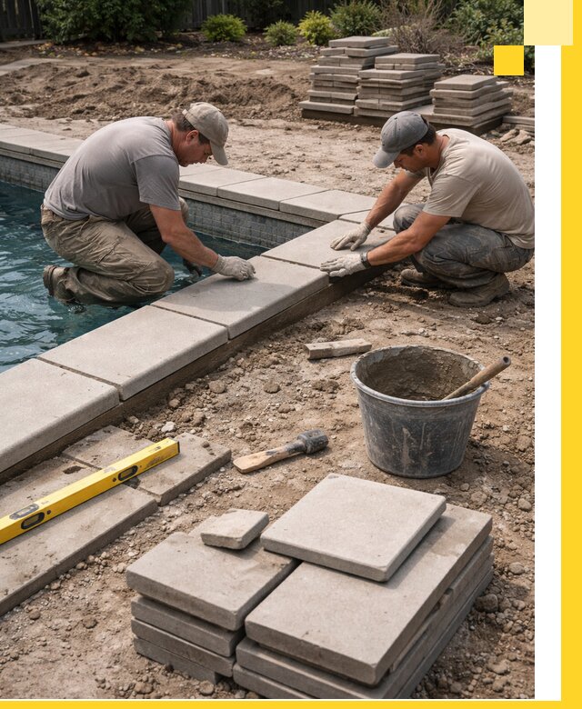 Установка и изготовление копингового камня для бассейнов в Зеленокумске
