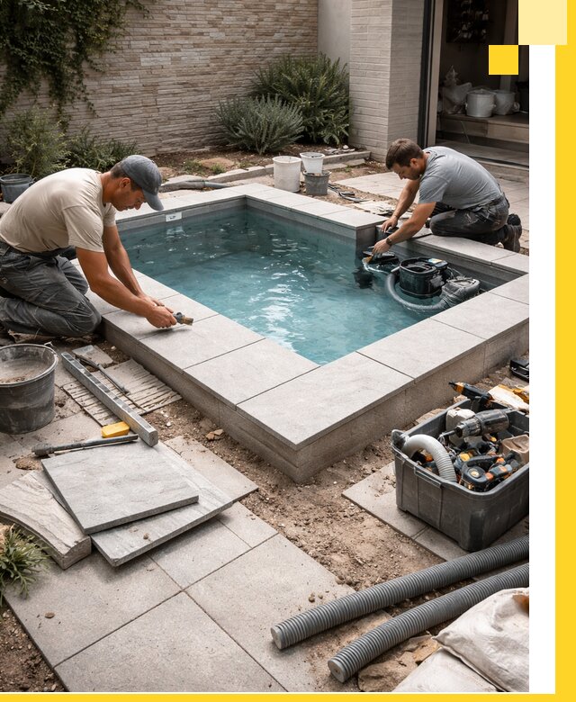 Мини бассейны под ключ в Зеленокумске, дизайн и установка