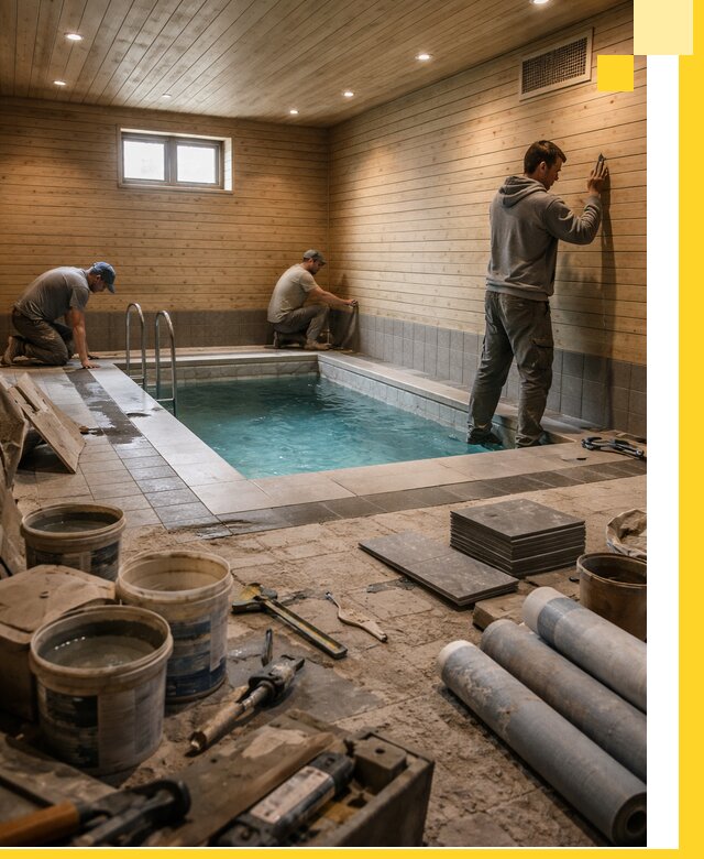 Строительство бани с бассейном и сауной под ключ в Зеленокумске