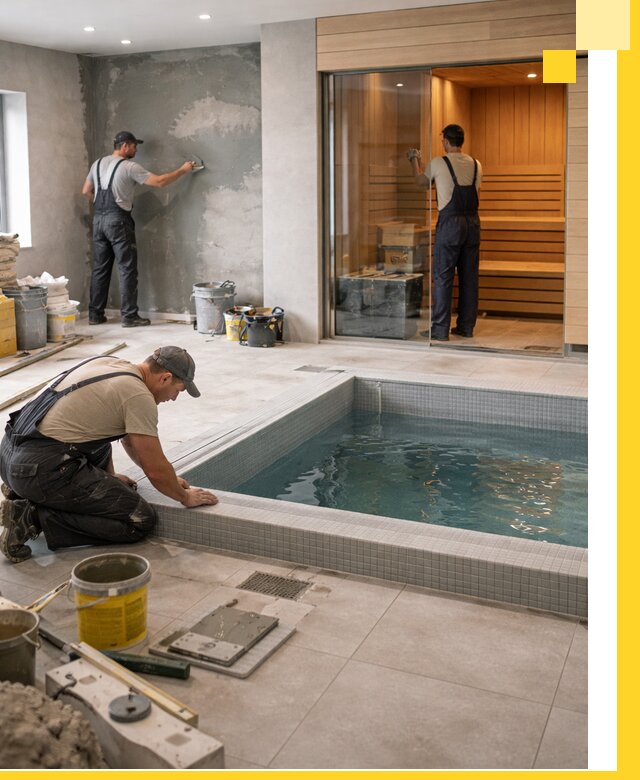 Проектирование и строительство сауны с бассейном в Зеленокумске