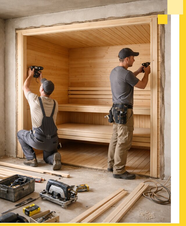 Монтаж саун под ключ в Зеленокумске — проектирование и установка