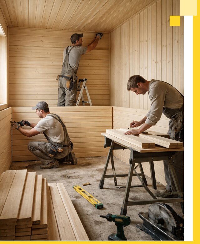 Обшивка саун в Зеленокумске из натуральной древесины под ключ