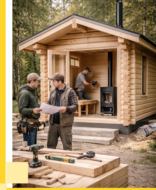 Монтаж бань под ключ в Зеленокумске — от 203640 р. | ЭриданЗлм