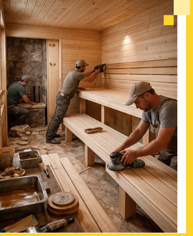 Профессиональная отделка бань в Зеленокумске под ключ, с гарантией