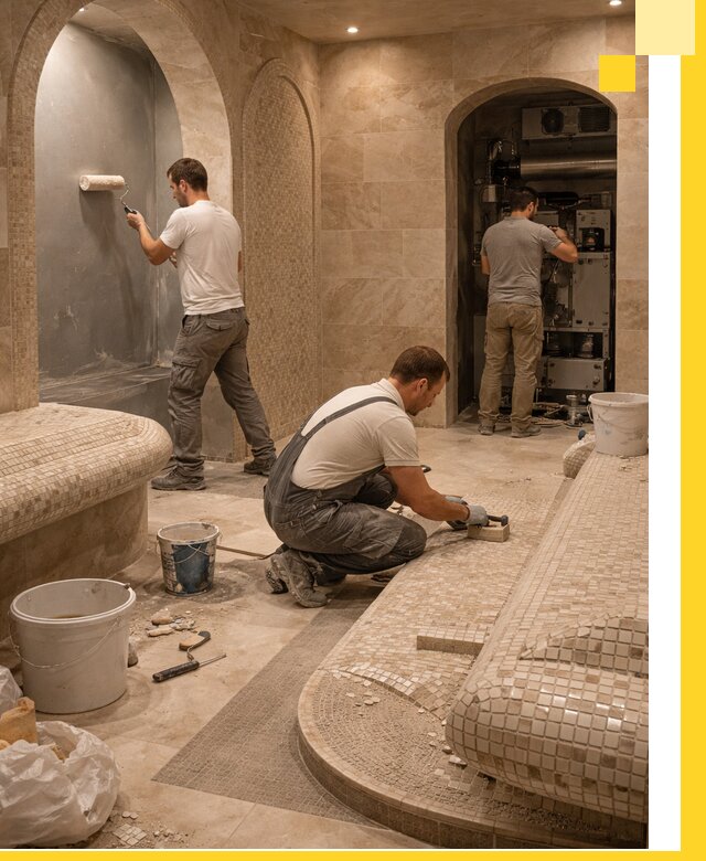 Строительство бани с хамамом и бассейном под ключ в Зеленокумске