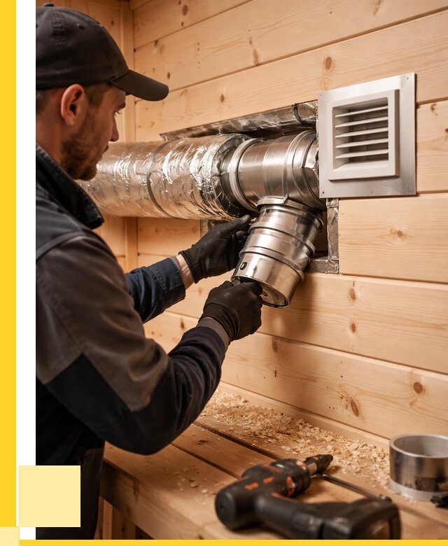 Монтаж вентиляции бани в Зеленокумске от 12218 р. | ЭриданЗлм