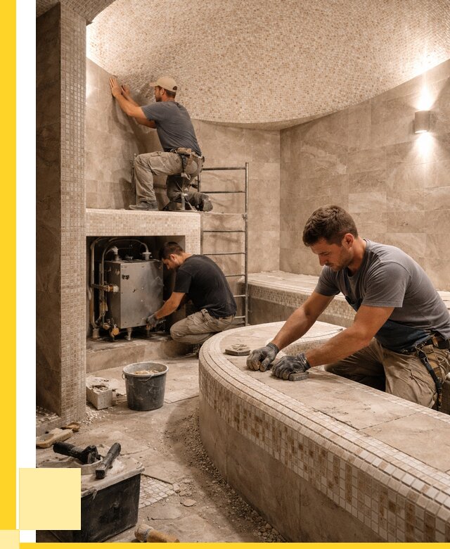 Монтаж хамамов под ключ в Зеленокумске от 254550 р. ЭриданЗлм