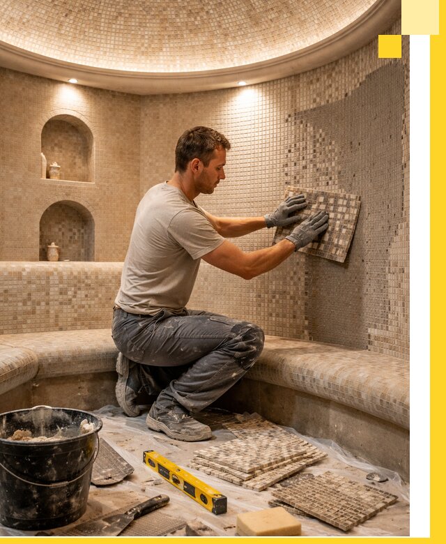 Устройство и монтаж домашнего хамама под ключ в Зеленокумске