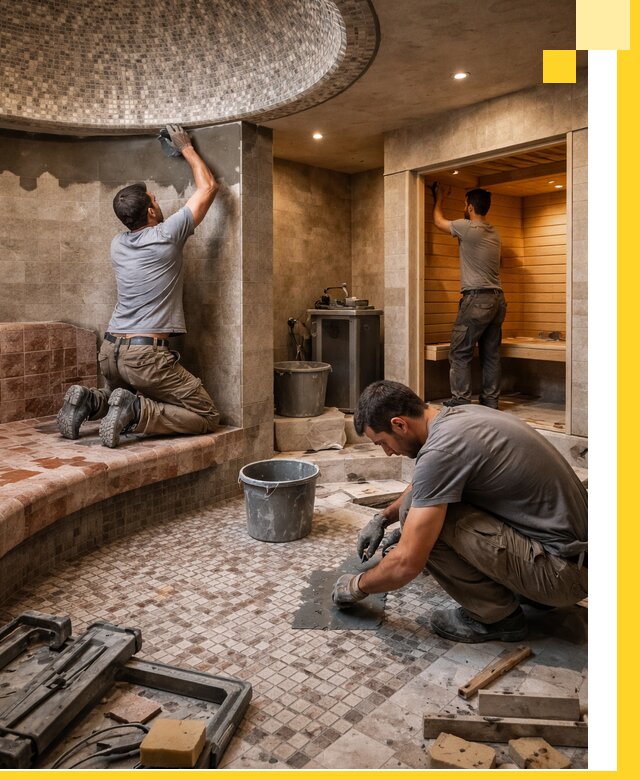 Проект и строительство хамама бани и сауны под ключ в Зеленокумске